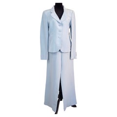 Armani bCollezioni traje pantalón de lino azul claro