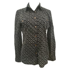 Armani - Chemise en coton bicolore