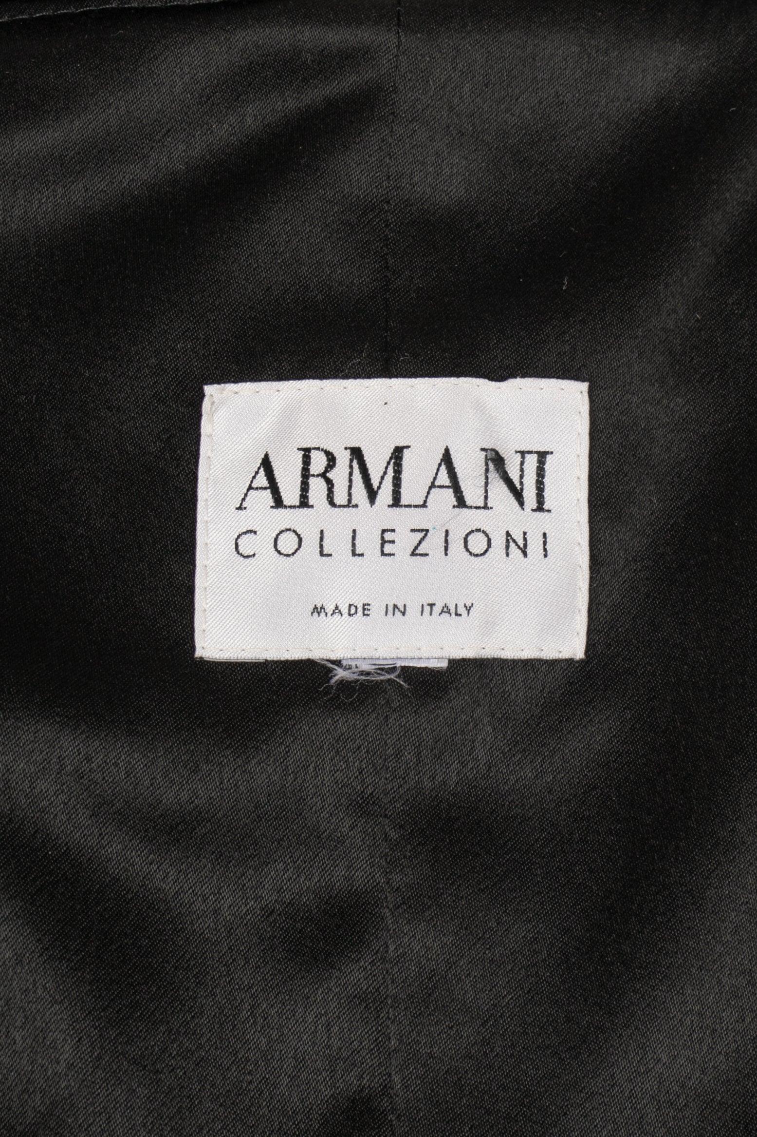 Armani Black Devoured Velvet Jacket For Sale 5