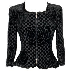 Armani Black Devoured Velvet Jacket