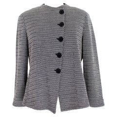 Armani Black White Herringbone Jacket