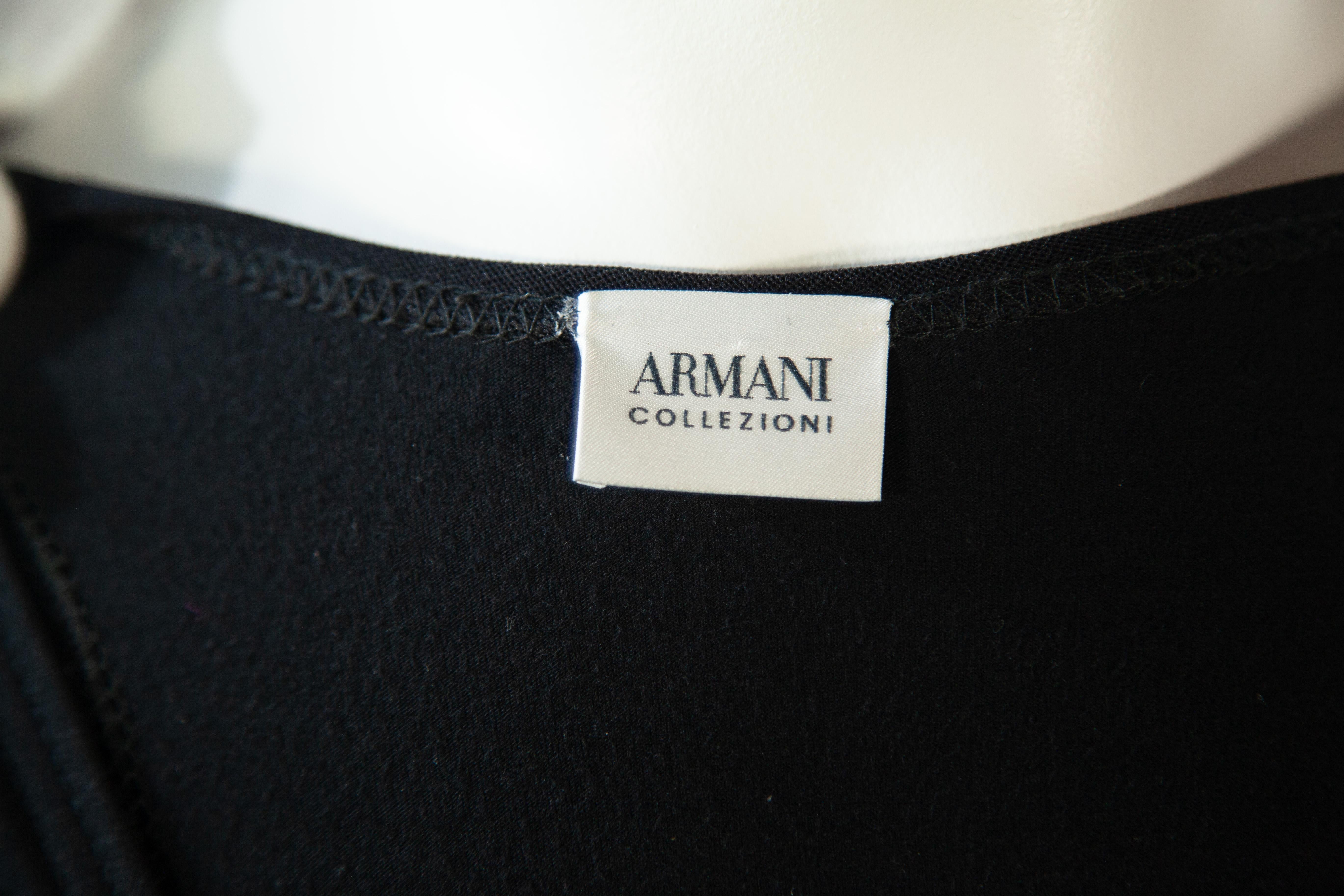 Armani Black & White Maxi Dress  In Excellent Condition In Kingston, NY