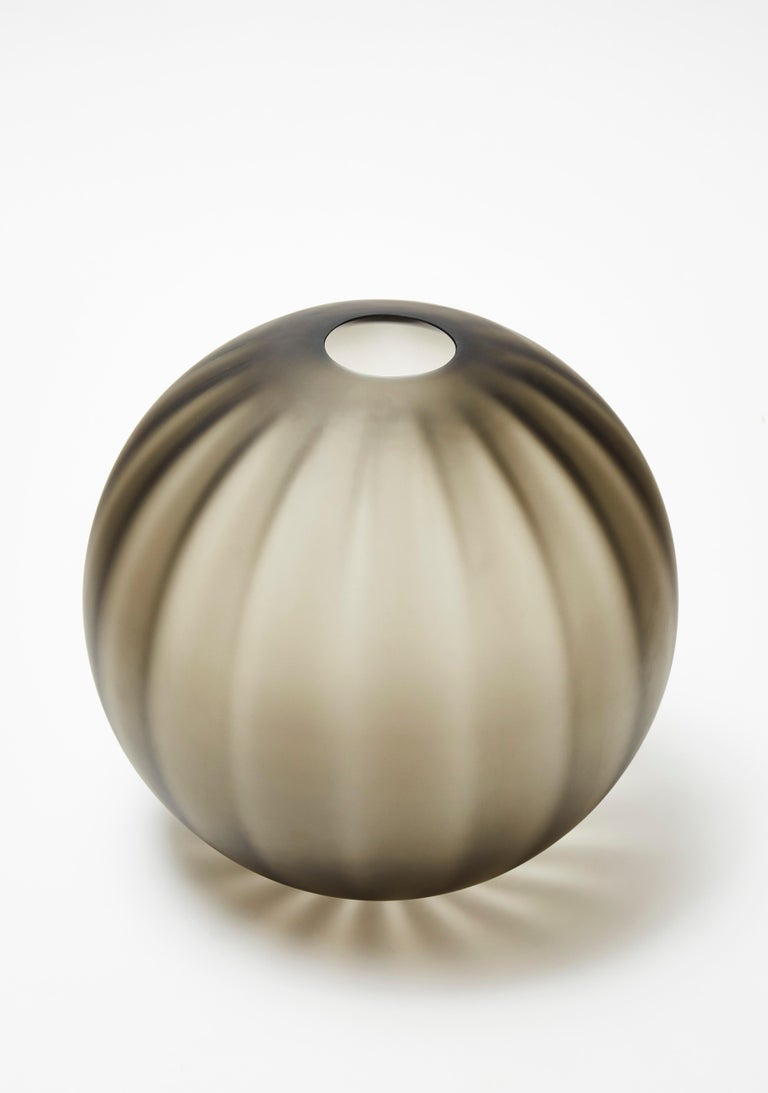 Armani Casa Murano Glass Black Round Vase at 1stDibs