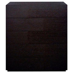 Armani Casa ‘Torino Drawers” Ebonized Brown Black Oak Chest Highboy Cabinet 2015