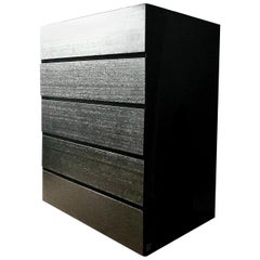 Armani Casa ‘Torino Drawers” Ebonized Brown Black Oak Chest Highboy Cabinet 2015