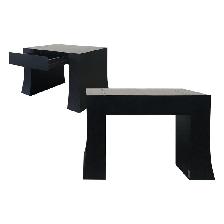 Armani Casa Wood Side Table With Drawer Signed Im Angebot Bei 1stdibs