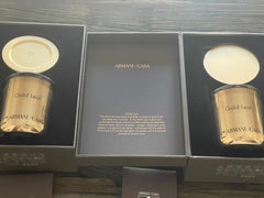 Armani Casa Pair Gold Leaf Candles
