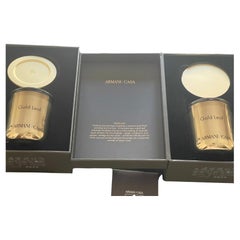 Armani Casa Pair Gold Leaf Candles