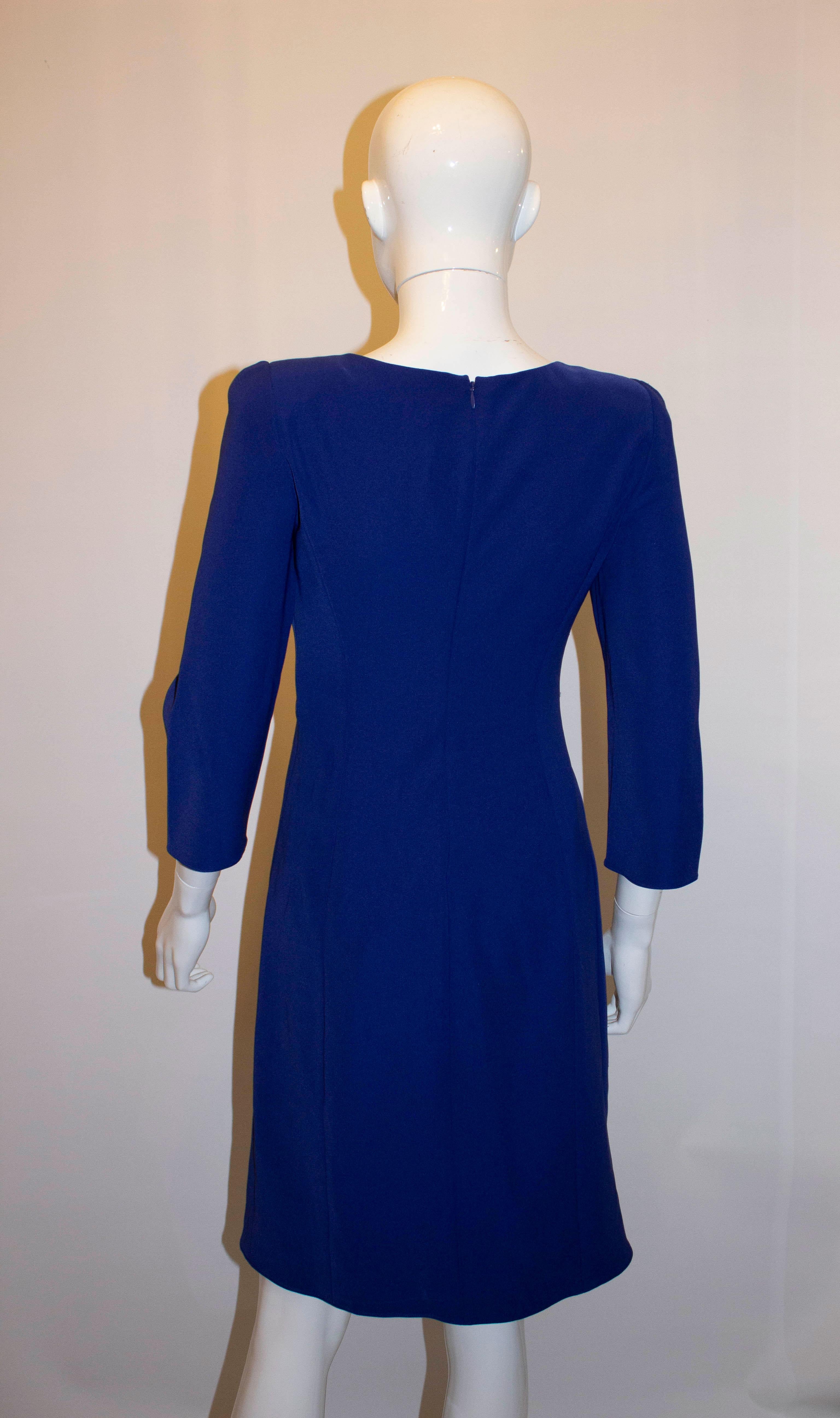 off-the-shoulder blue armani gown