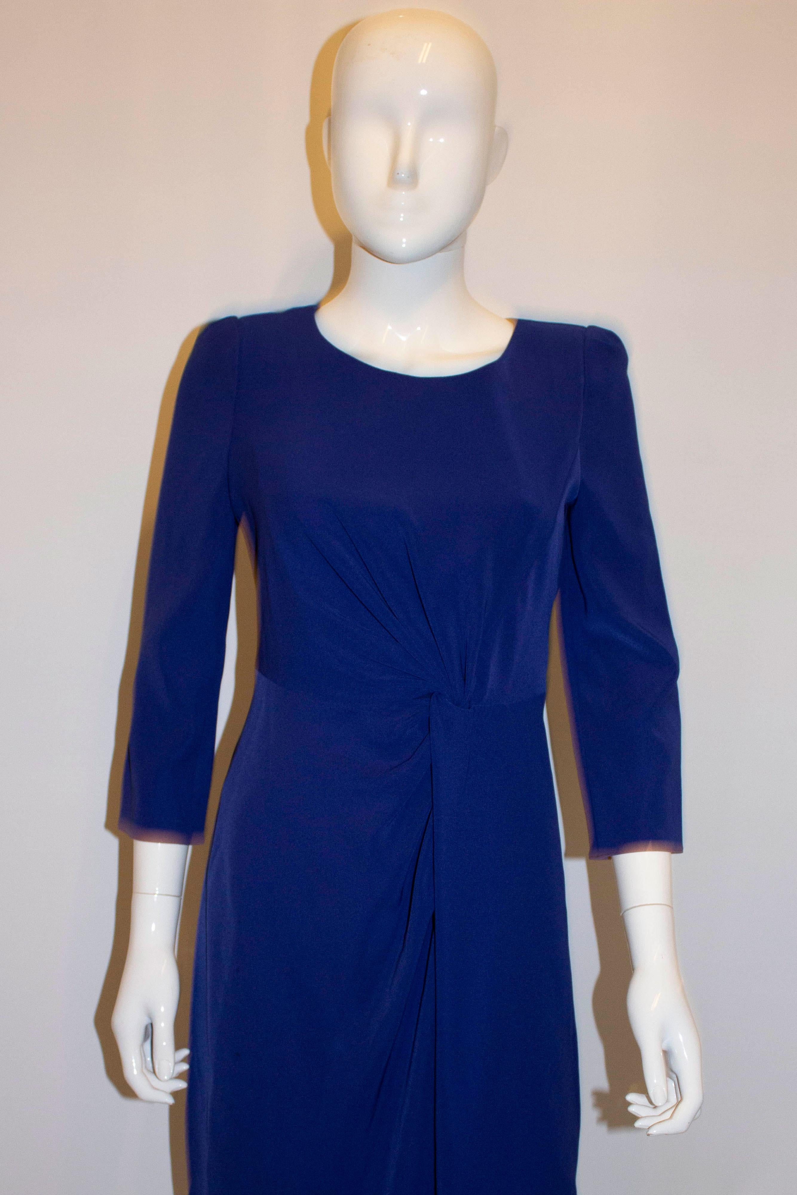 Armani Colezzioni Blue Cocktail Dress In Good Condition For Sale In London, GB