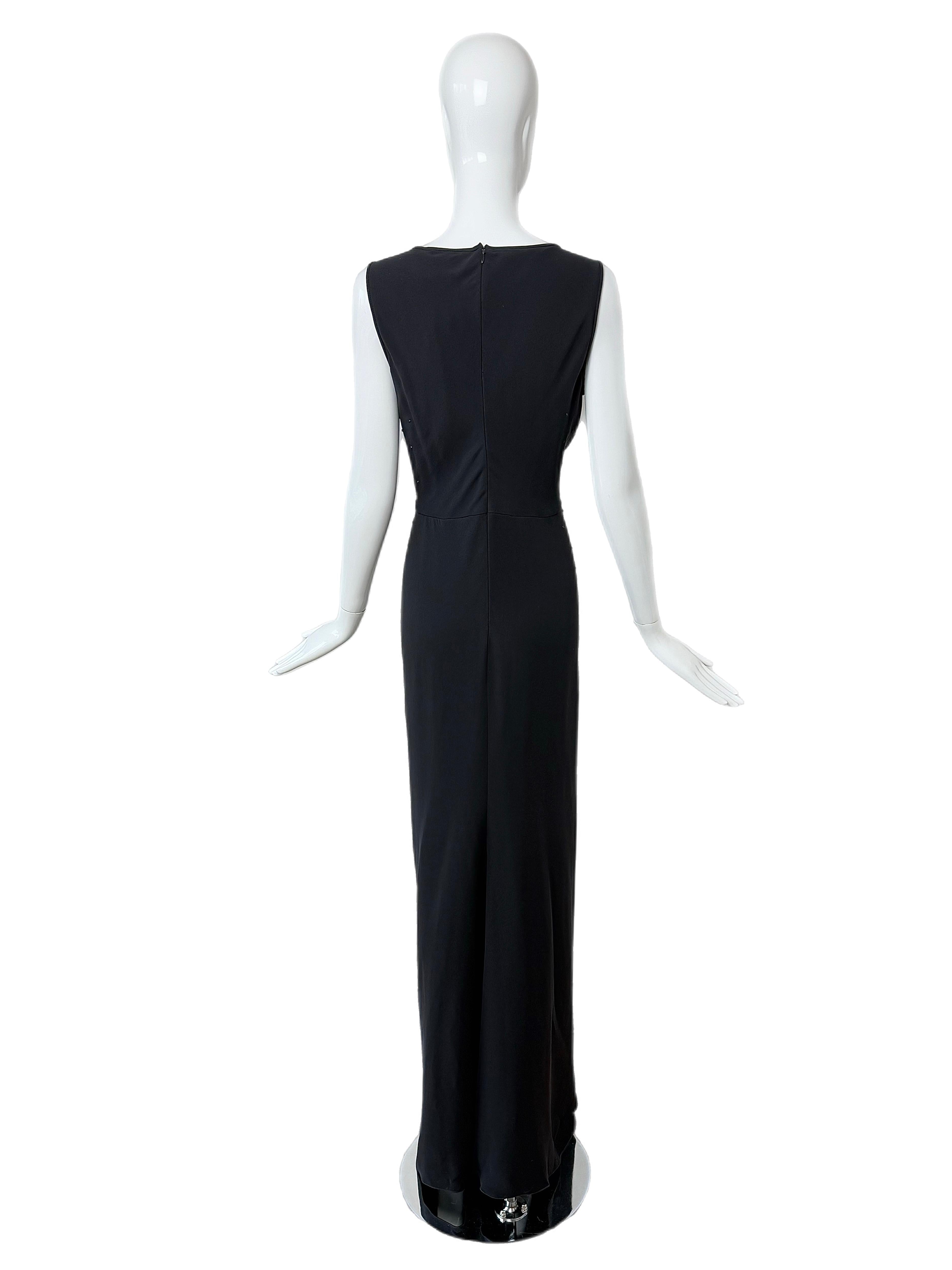 ARMANI COLLEZIONI 2011 Vintage Abendkleid aus Seide mit Verzierungen aus Seide im Zustand „Hervorragend“ im Angebot in Leonardo, NJ