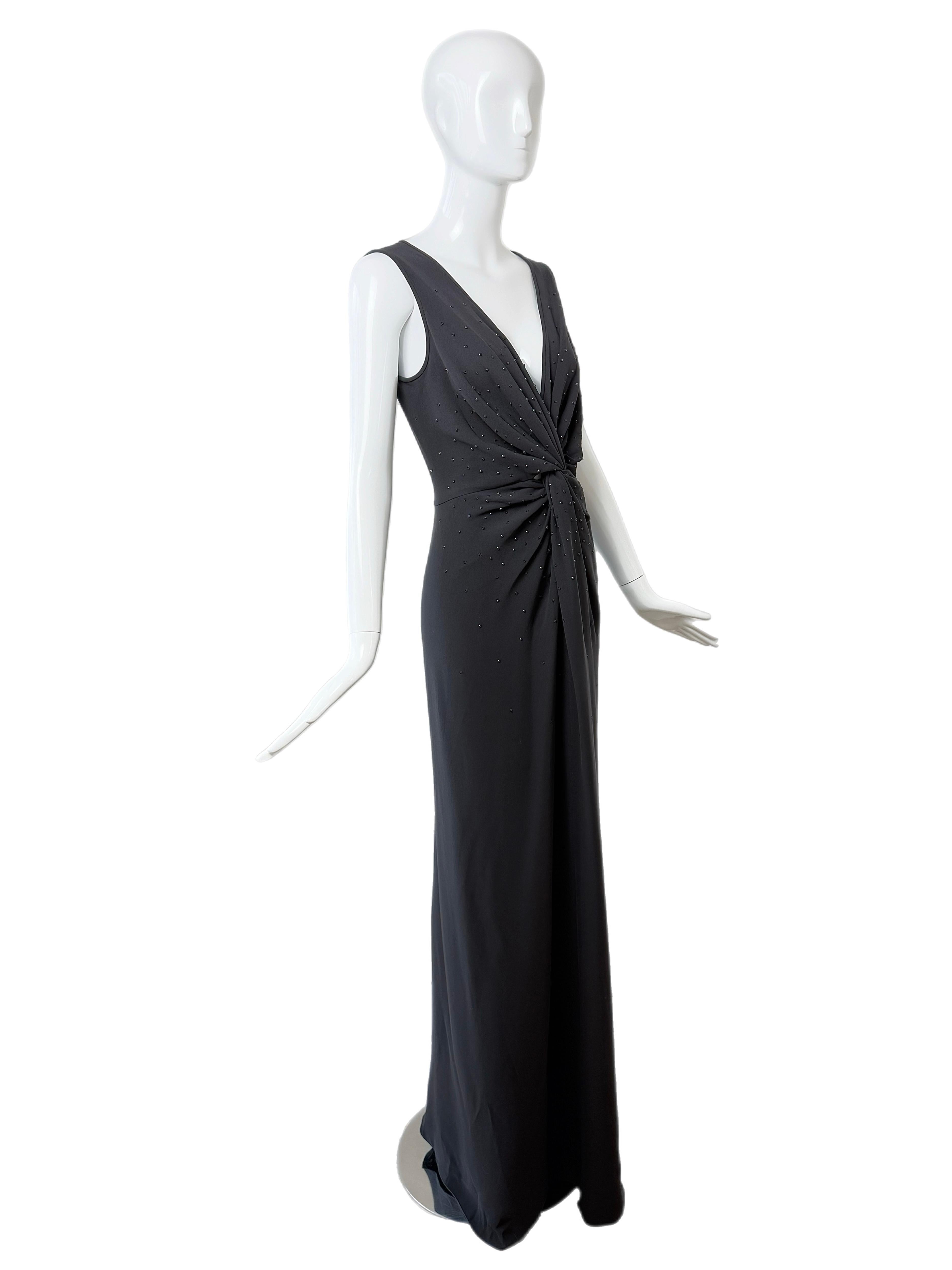 ARMANI COLLEZIONI 2011 Vintage Abendkleid aus Seide mit Verzierungen aus Seide im Angebot 1