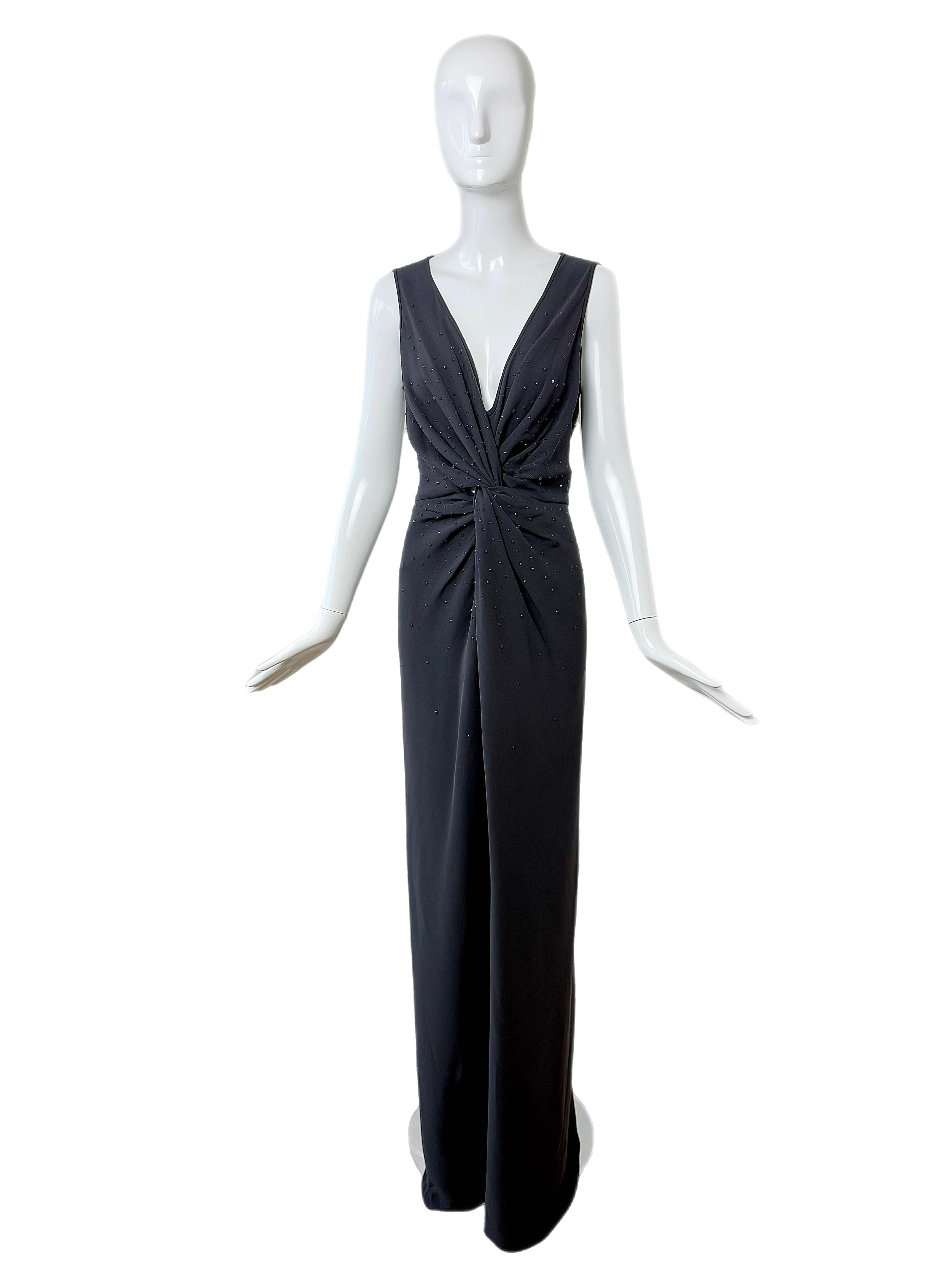 ARMANI COLLEZIONI 2011 Vintage Abendkleid aus Seide mit Verzierungen aus Seide im Angebot 2