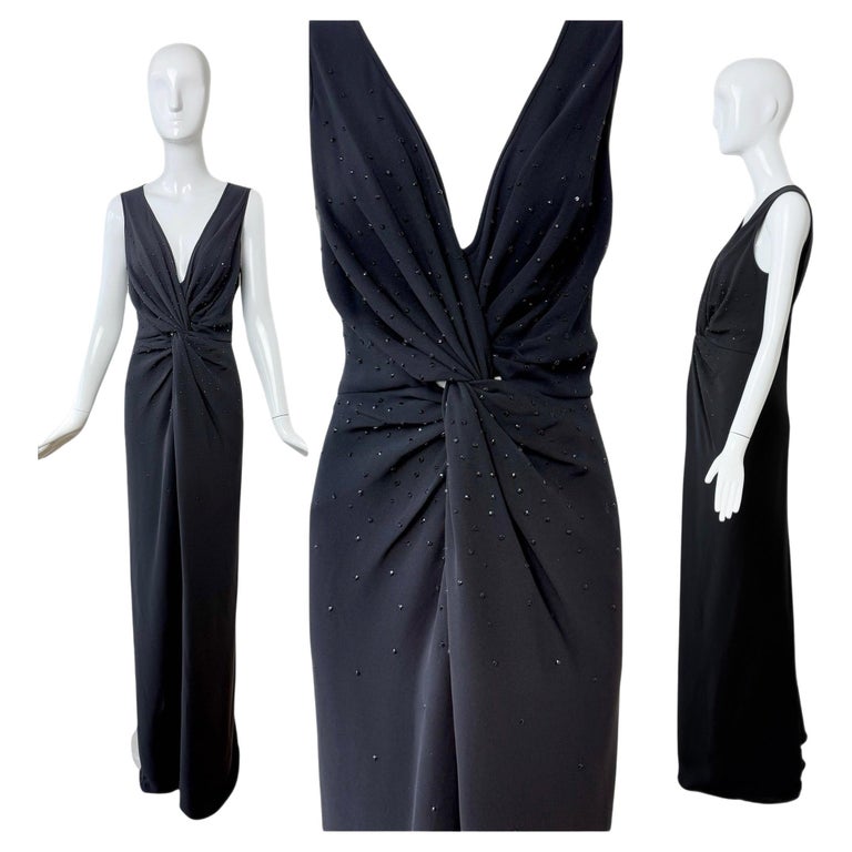 NWT's ARMANI COLLEZIONI 2011 Vintage Silk Embellished Evening Gown Maxi  Dress For Sale at 1stDibs