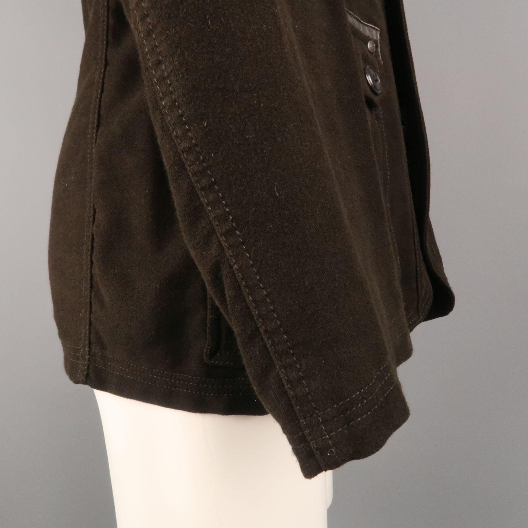 ARMANI COLLEZIONI 38 Brown Rayon / Cotton Jacket 4