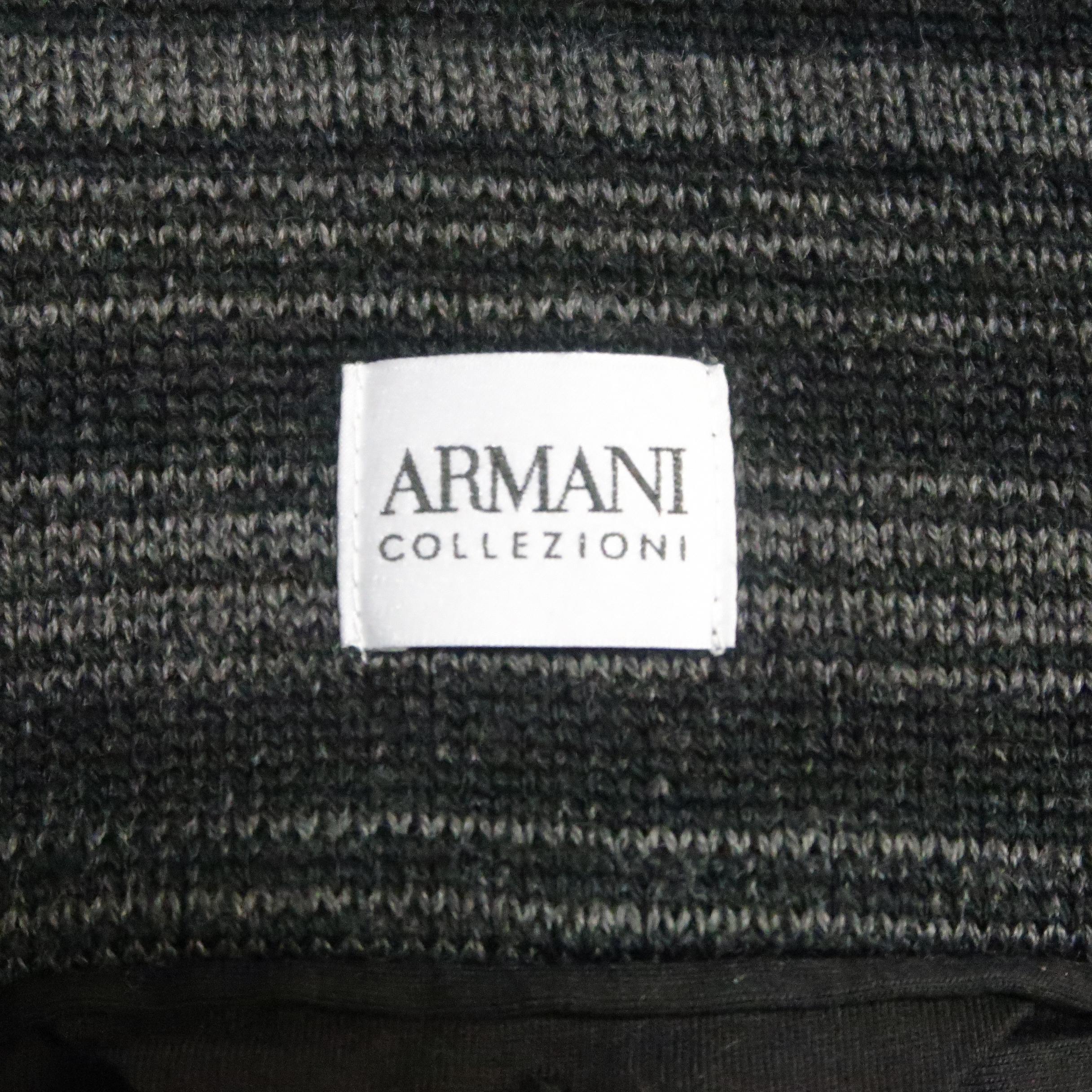 ARMANI COLLEZIONI 40 Grey & Black Stripe Wool Blend Sport Coat 6