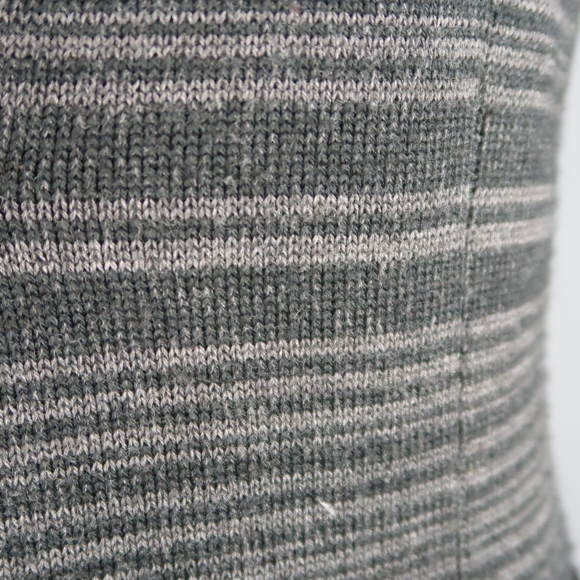 ARMANI COLLEZIONI 40 Grey & Black Stripe Wool Blend Sport Coat 2