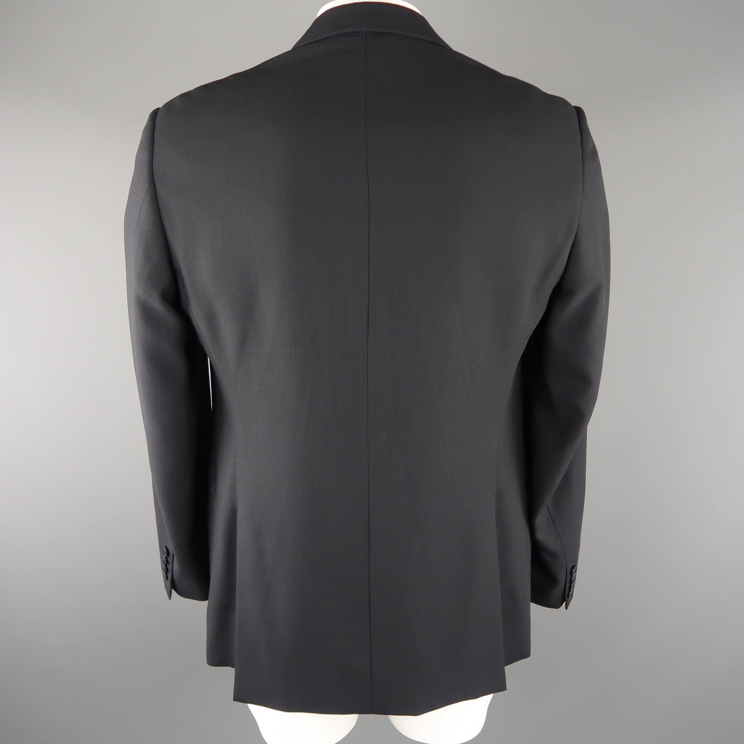 ARMANI COLLEZIONI 42 Regular Navy Solid Wool Blazer / Sport Coat For Sale 1