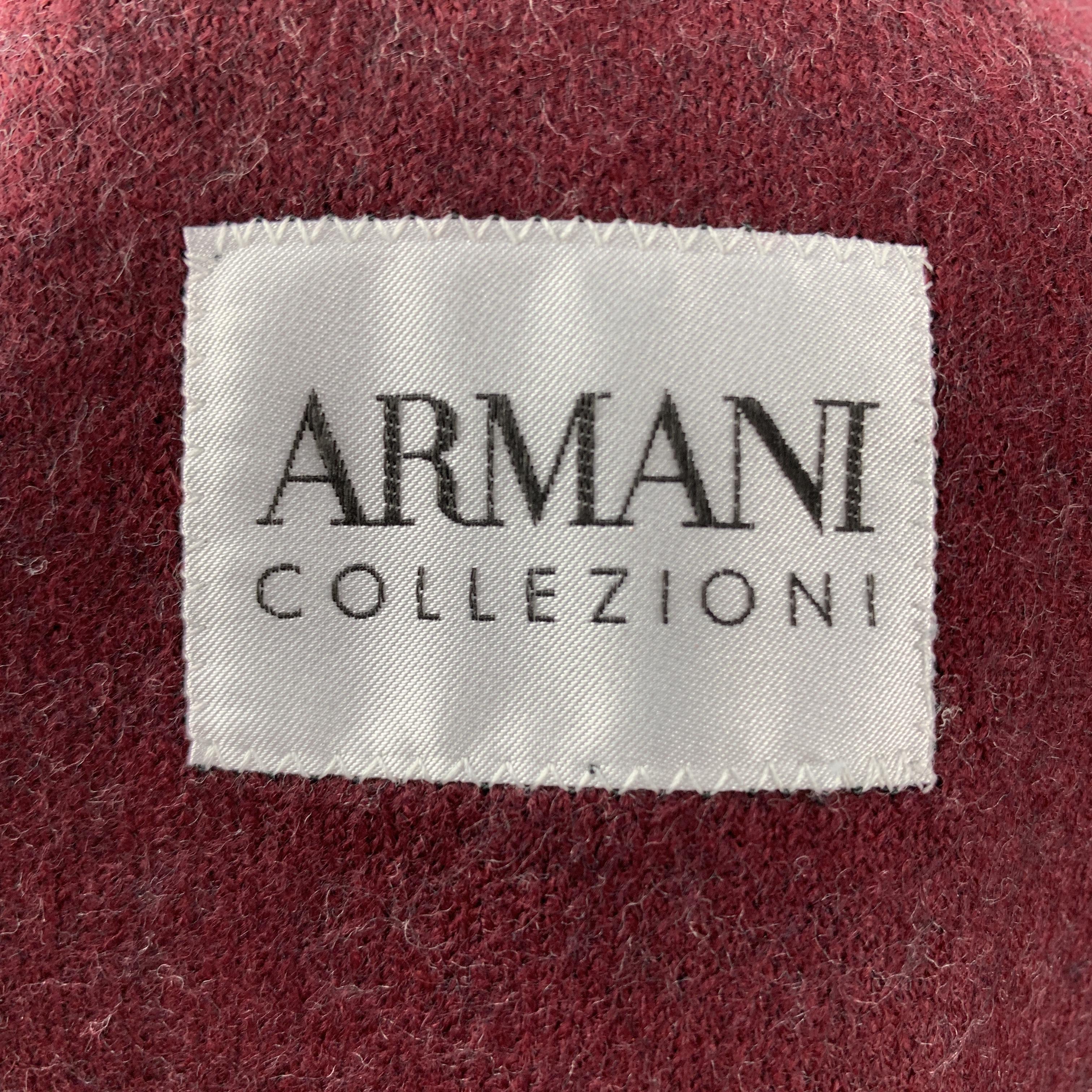 Men's ARMANI COLLEZIONI 44 Grey Solid Wool Blend Notch Lapel Jacket