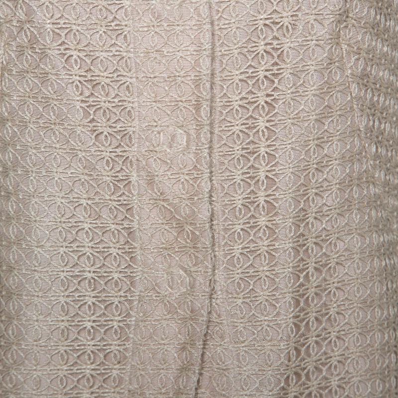Women's Armani Collezioni Beige Lace Overlay Detail Jacket L