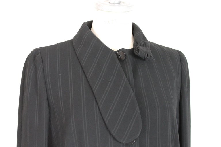 Armani Collezioni Black Bow Classic Pinstripe Evening Jacket For Sale ...