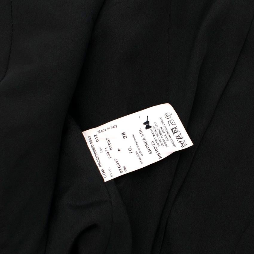 Armani Collezioni Black Button-Up Blazer - Size US2 In Excellent Condition In London, GB
