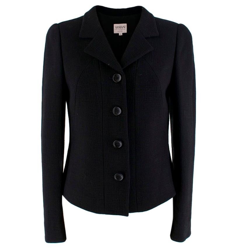 Armani Collezioni Black Button-Up Blazer - Size US2