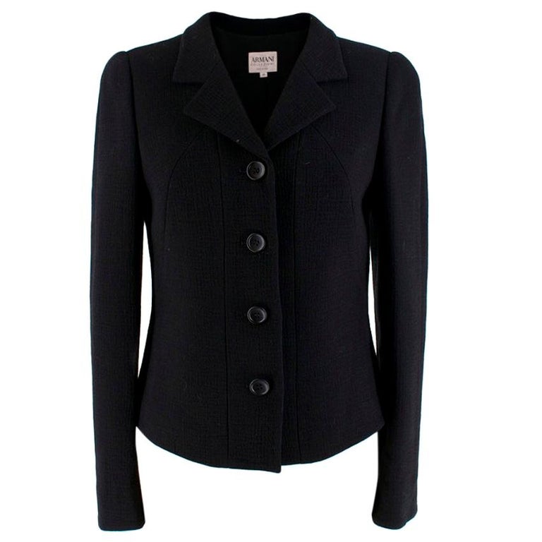 Armani Collezioni Black Button-Up Blazer - Size US2 at 1stDibs | armani ...