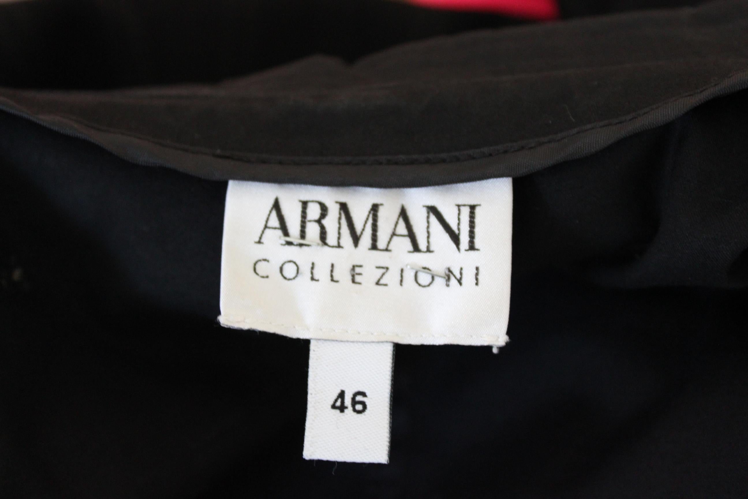 Women's Armani Collezioni Black Cotton Flared Jacket