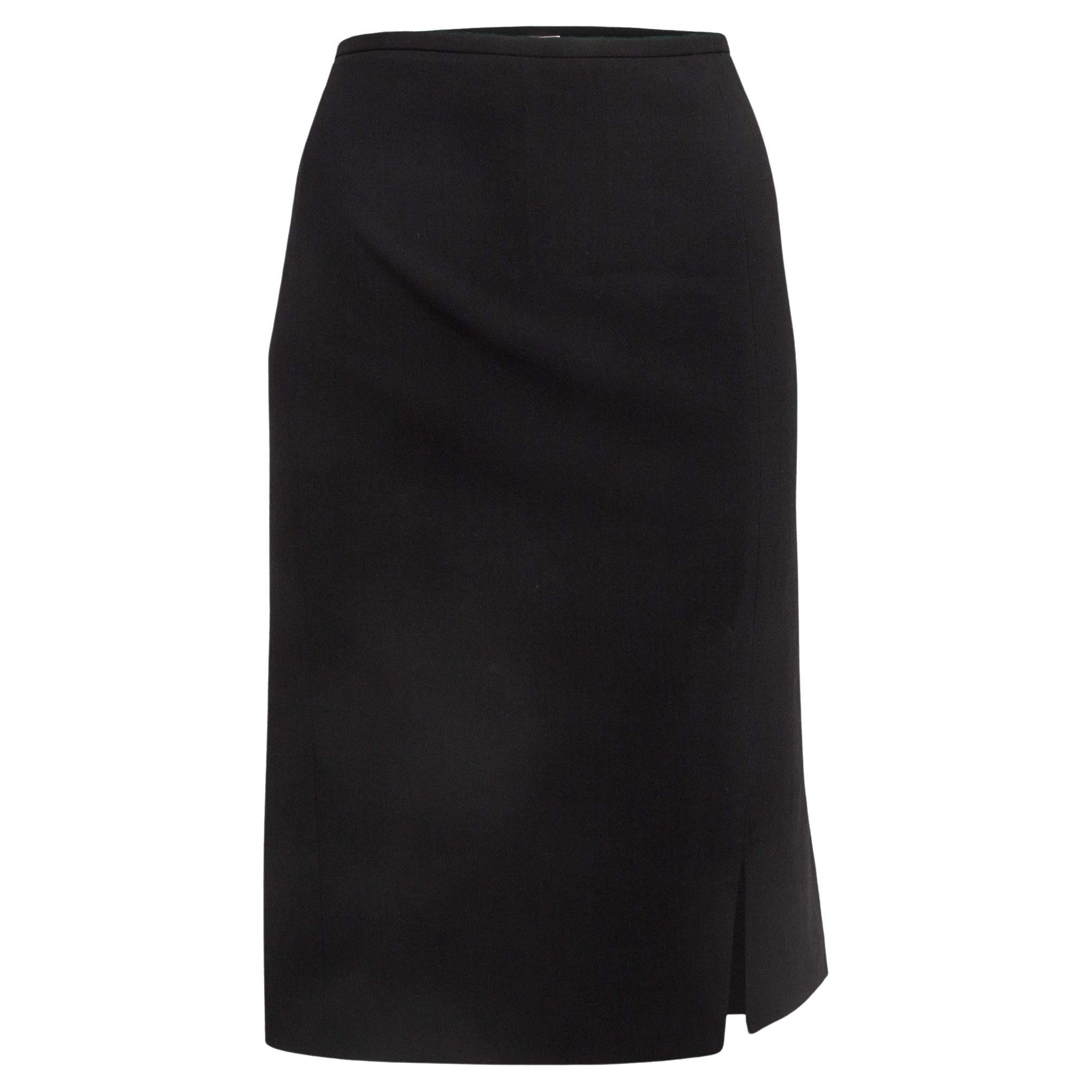 Armani Collezioni Black Crepe Formal Pencil Skirt XL For Sale