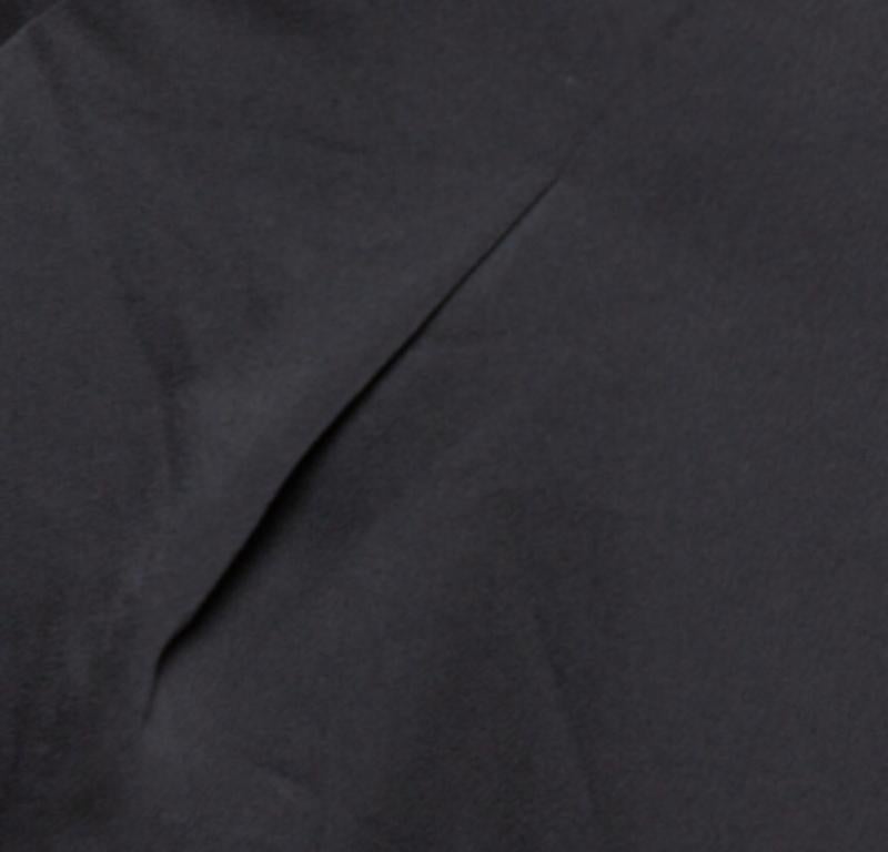 Women's Armani Collezioni Black Georgette Draped Knee Length Skirt L For Sale