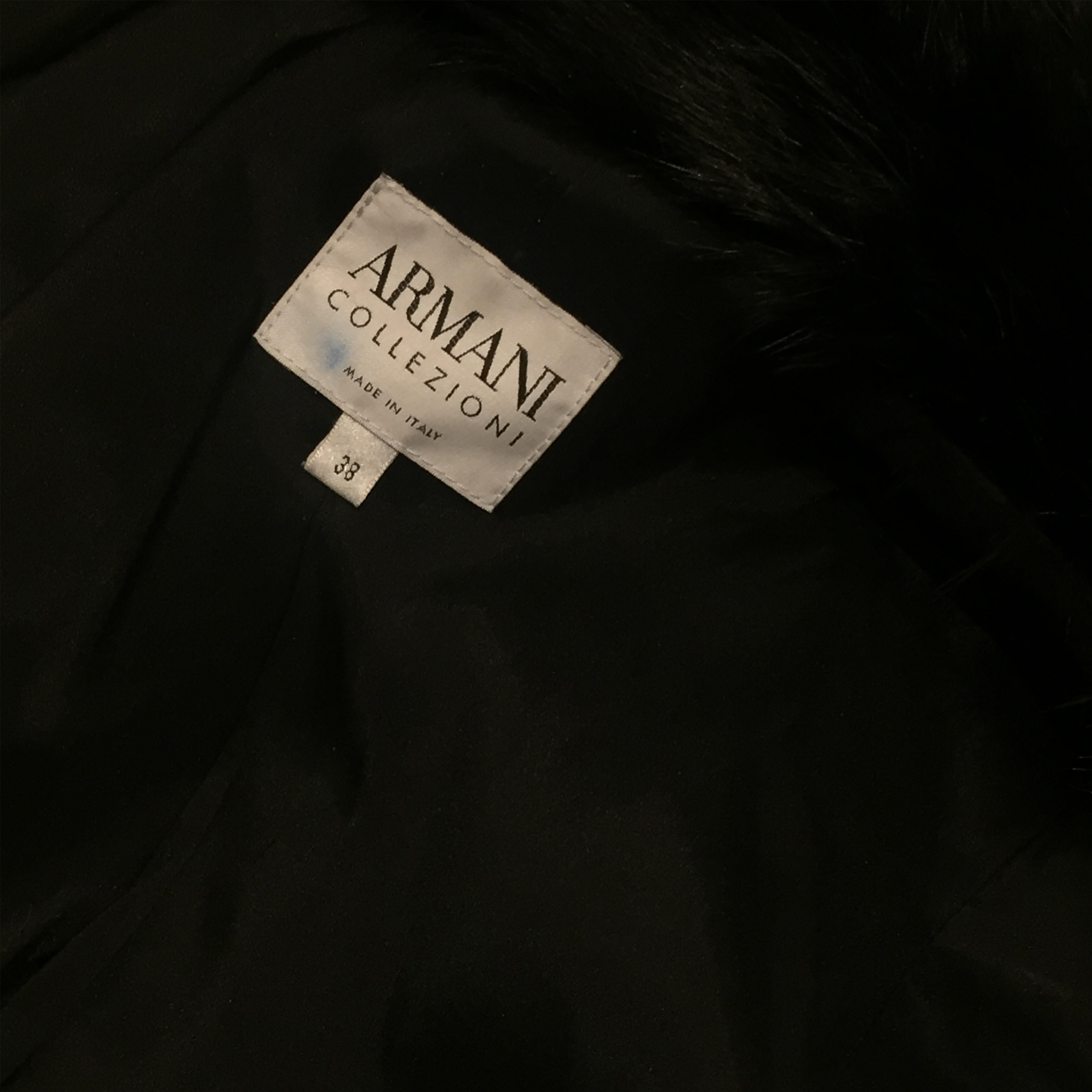 Armani collezioni Black rabbit fur  For Sale 5