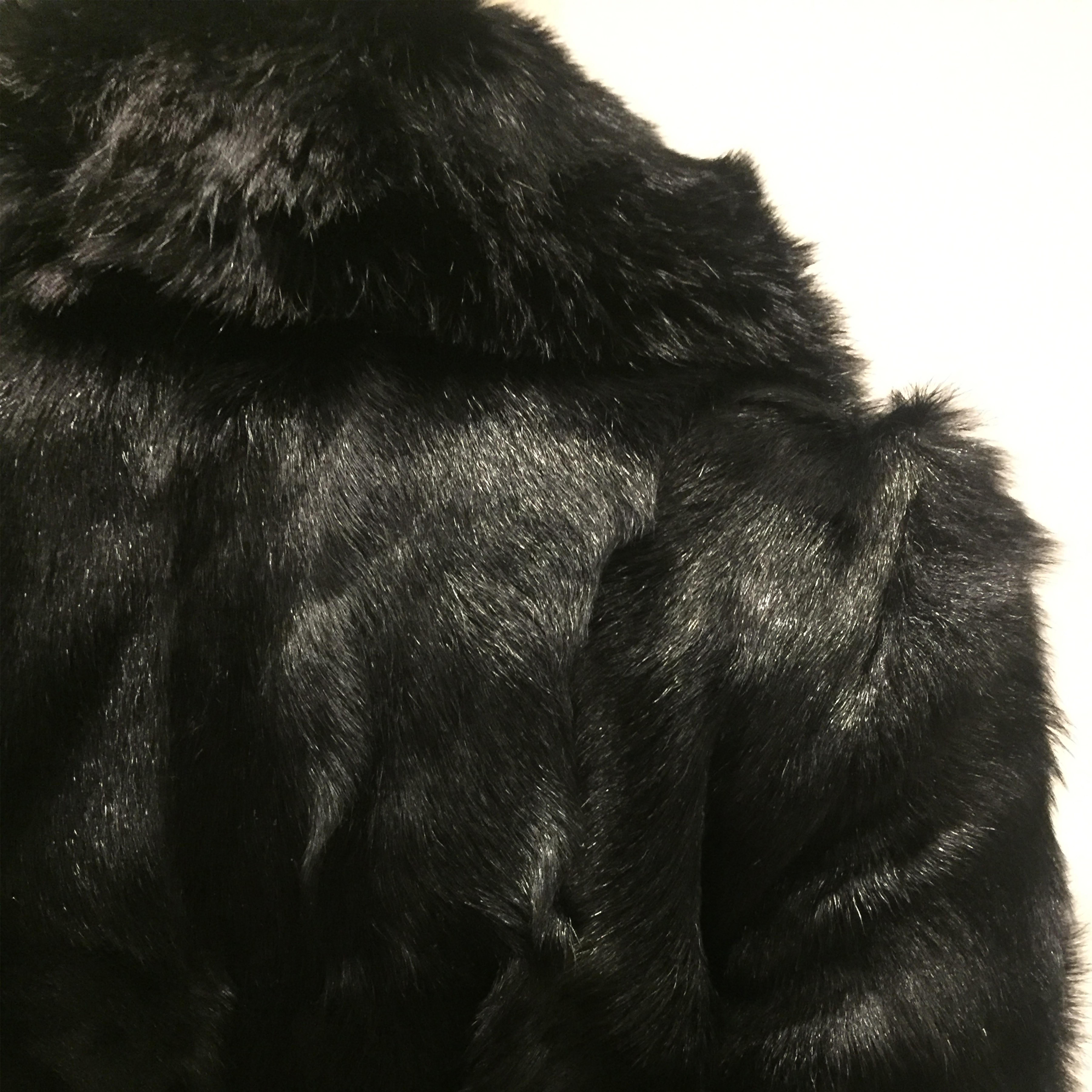 Armani collezioni Black rabbit fur  For Sale 1