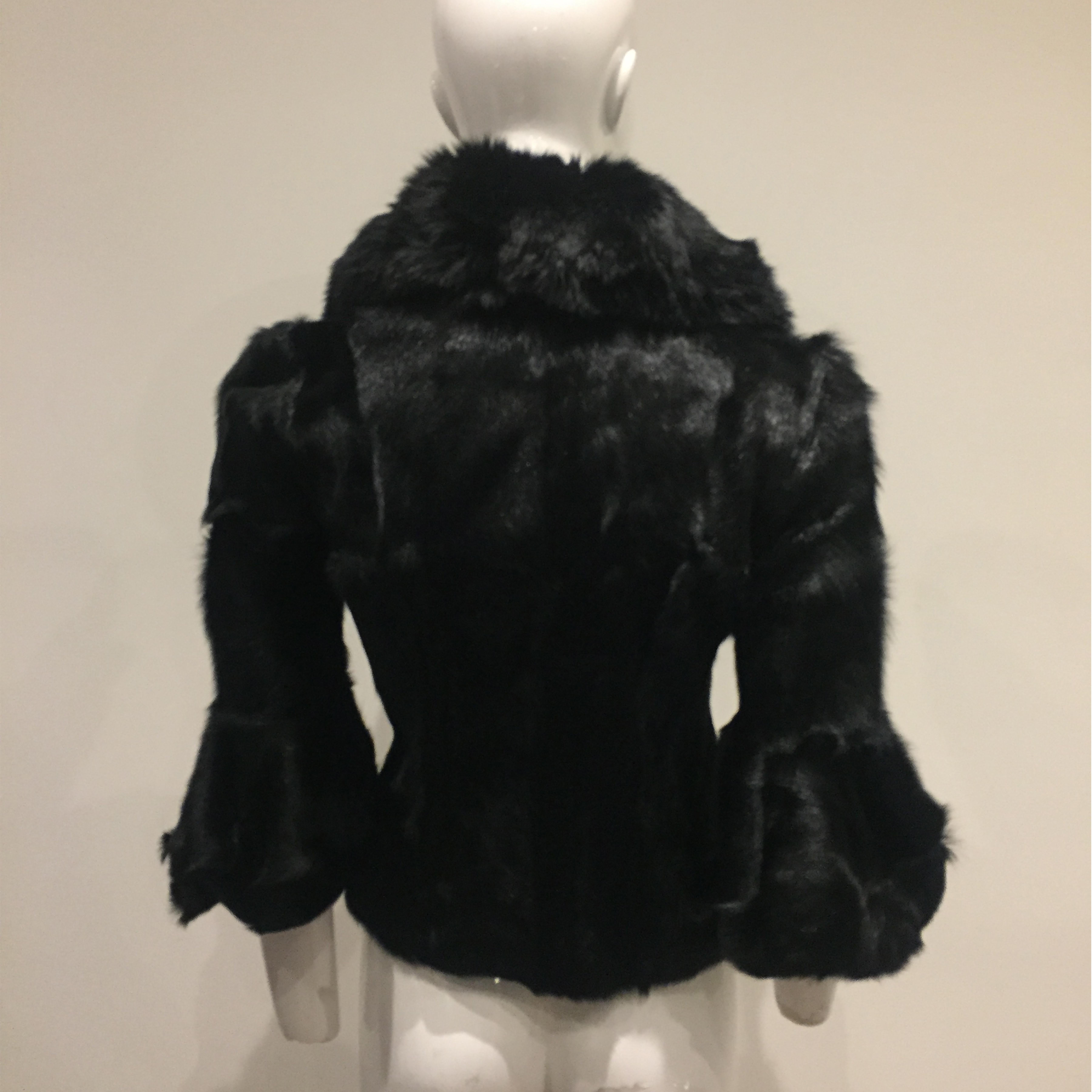 Armani collezioni Black rabbit fur  For Sale 2