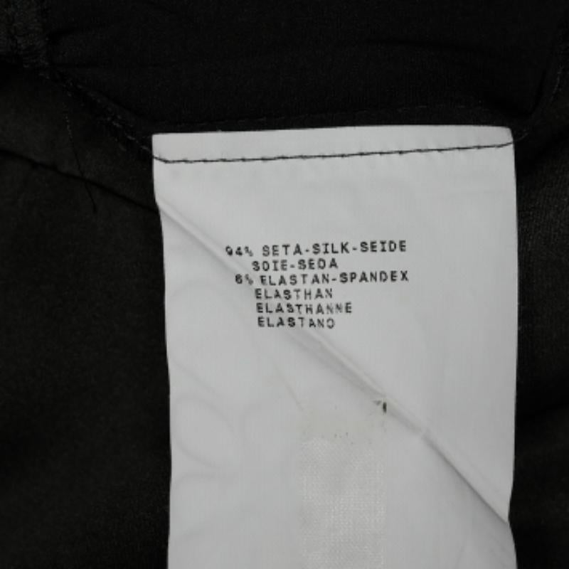 Armani Collezioni Schwarzes ärmelloses Top aus Seide und Satin M Damen im Angebot