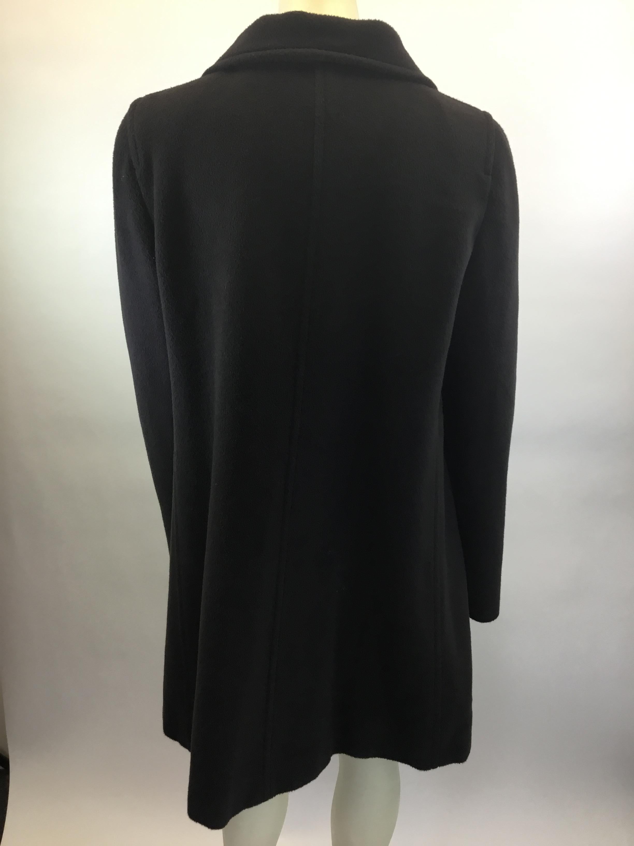 Black Armani Collezioni Brown Wool and Cashmere Coat For Sale