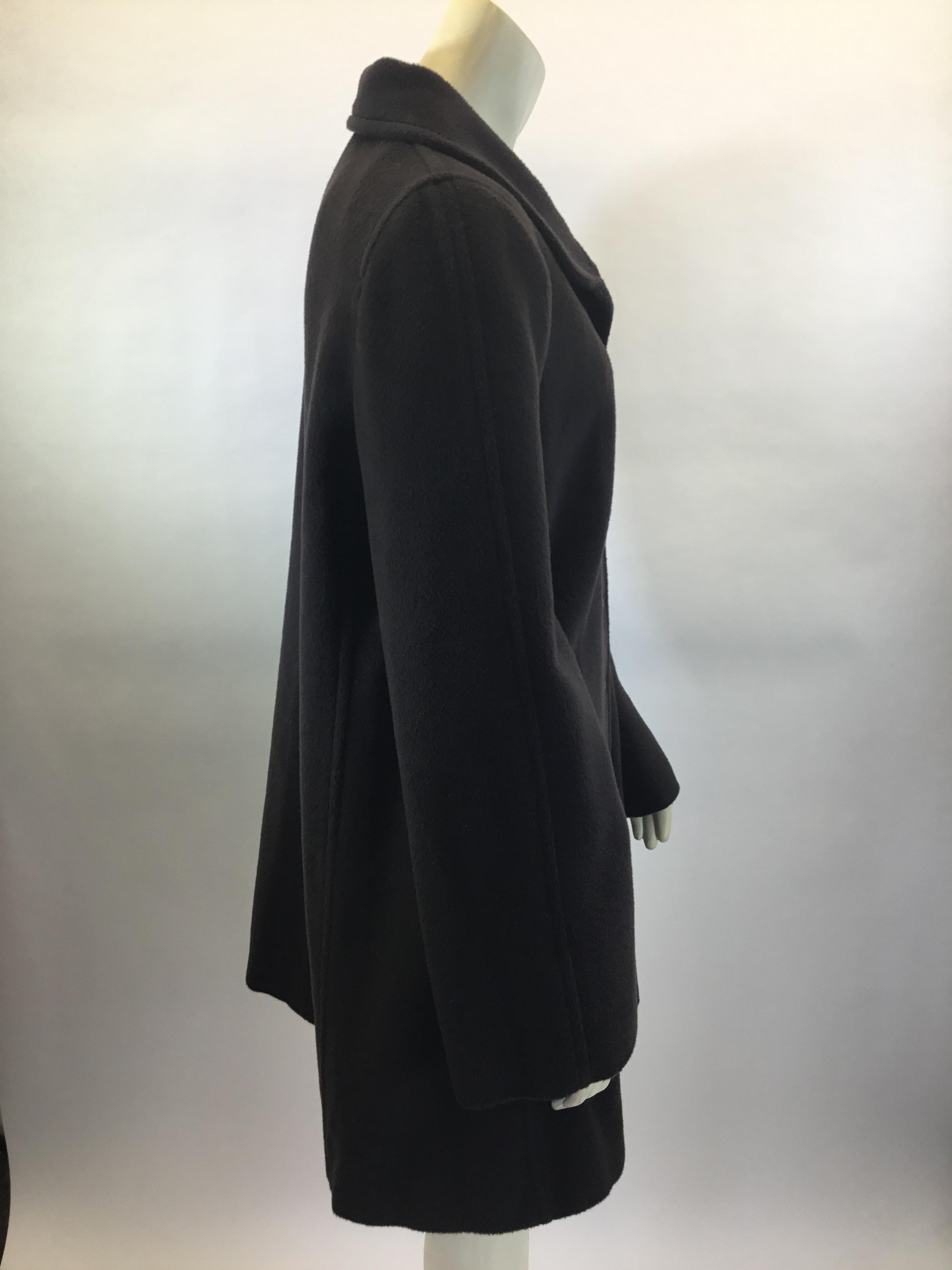 Armani Collezioni Brown Wool and Cashmere Coat In Good Condition For Sale In Narberth, PA