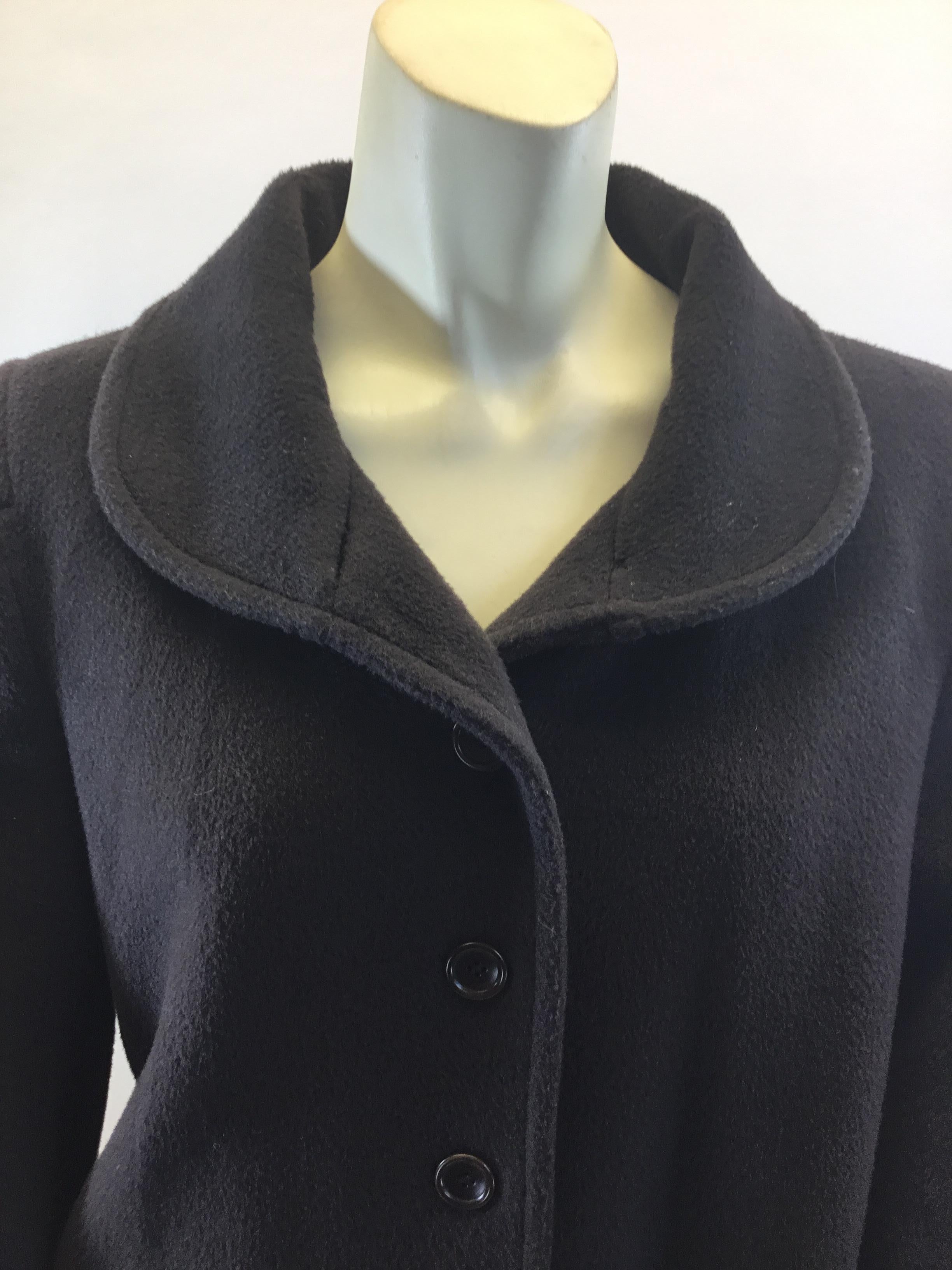 Women's Armani Collezioni Brown Wool and Cashmere Coat For Sale