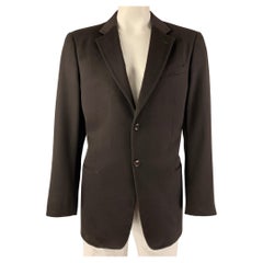 ARMANI COLLEzioni - Manteau de sport à simple boutonnage en cachemire marron, taille 44