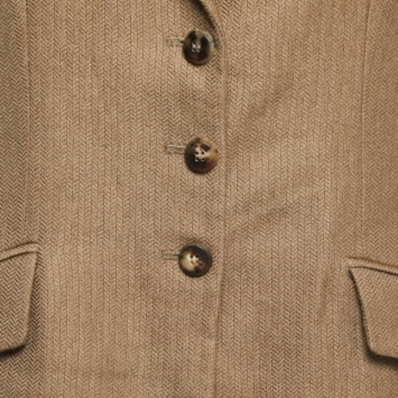 Armani Collezioni Blazer de un solo pecho de lana estampada beige oscuro L en Bueno estado para la venta en Dubai, Al Qouz 2