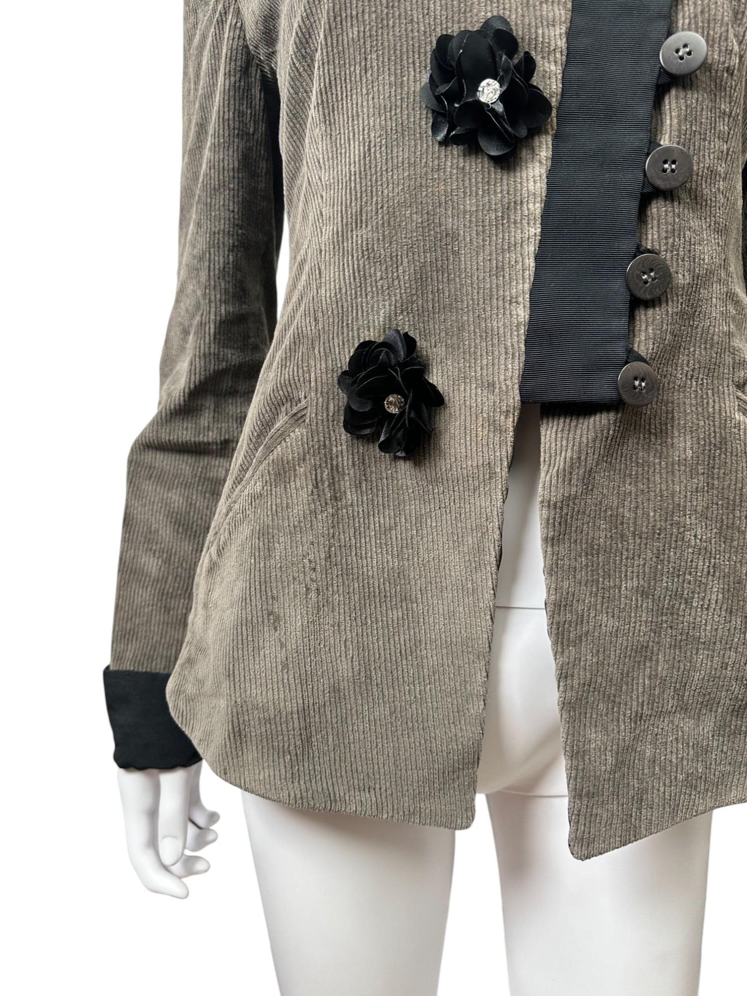 Chaqueta abotonada marrón Armani Collezioni F/W 2003. en venta 1
