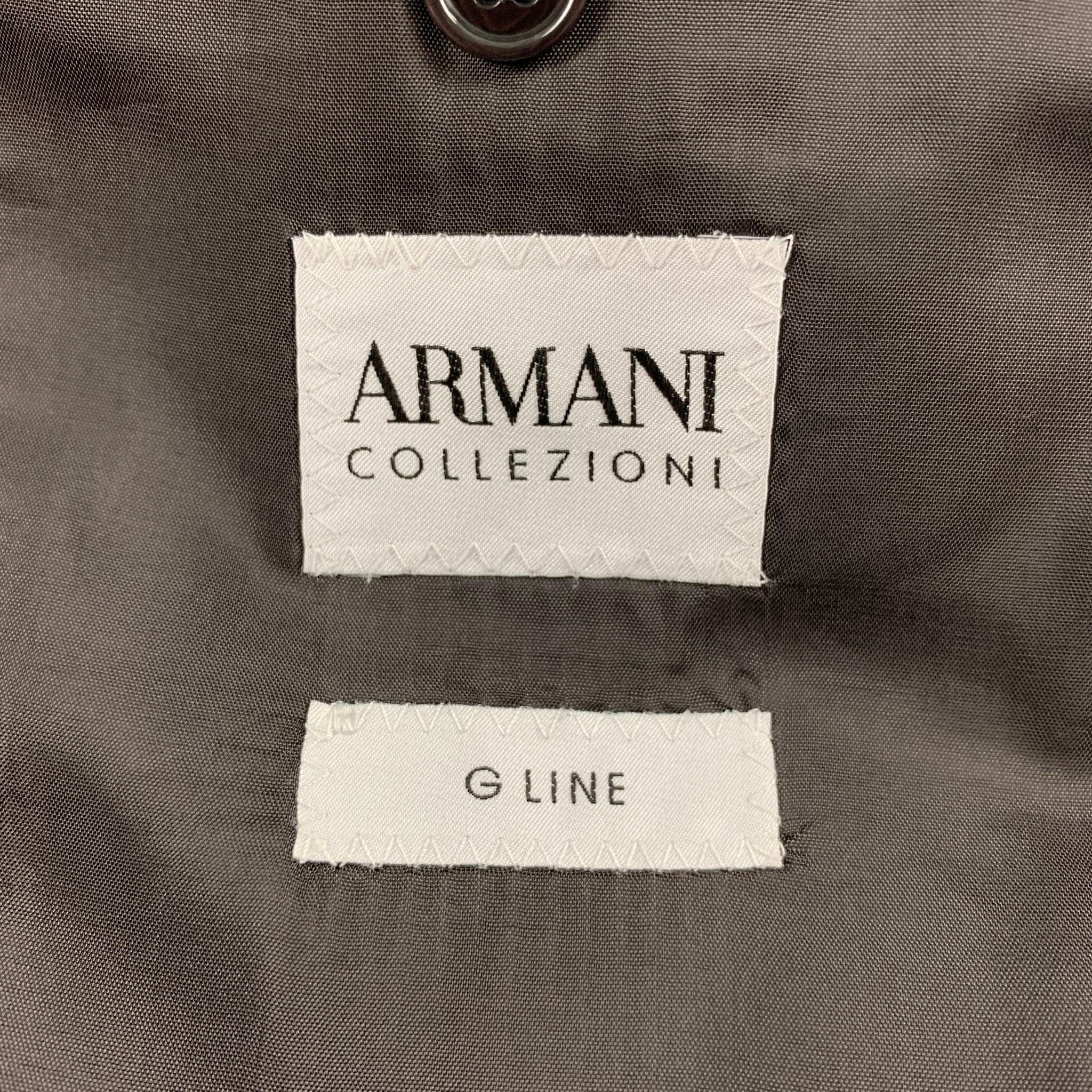 ARMANI COLLEZIONI G Line Size 40 Charcoal Virgin Wool Single Breasted Suit 3