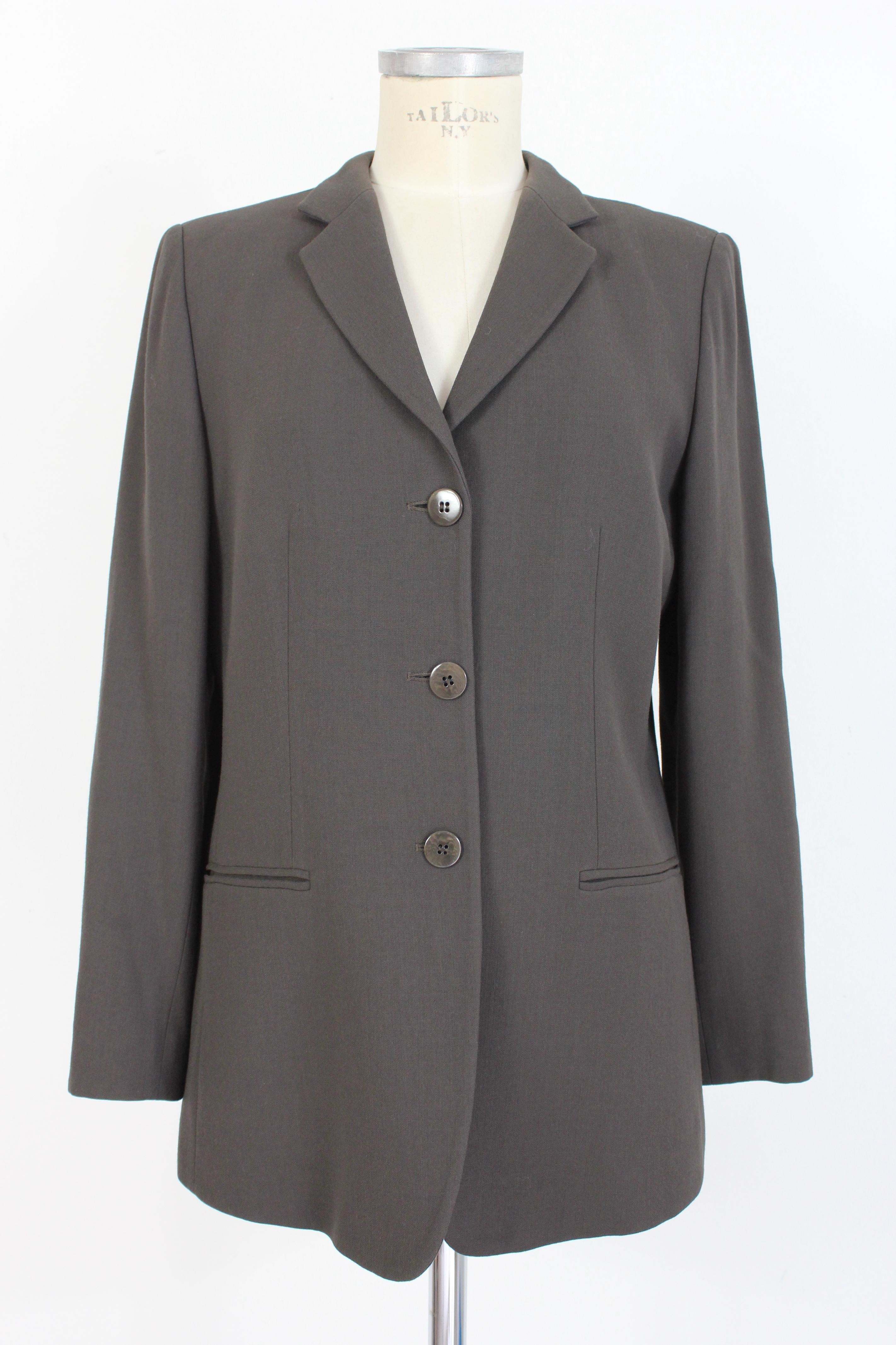Armani Collezioni Gray Wool Classic Suit Skirt In Excellent Condition In Brindisi, Bt