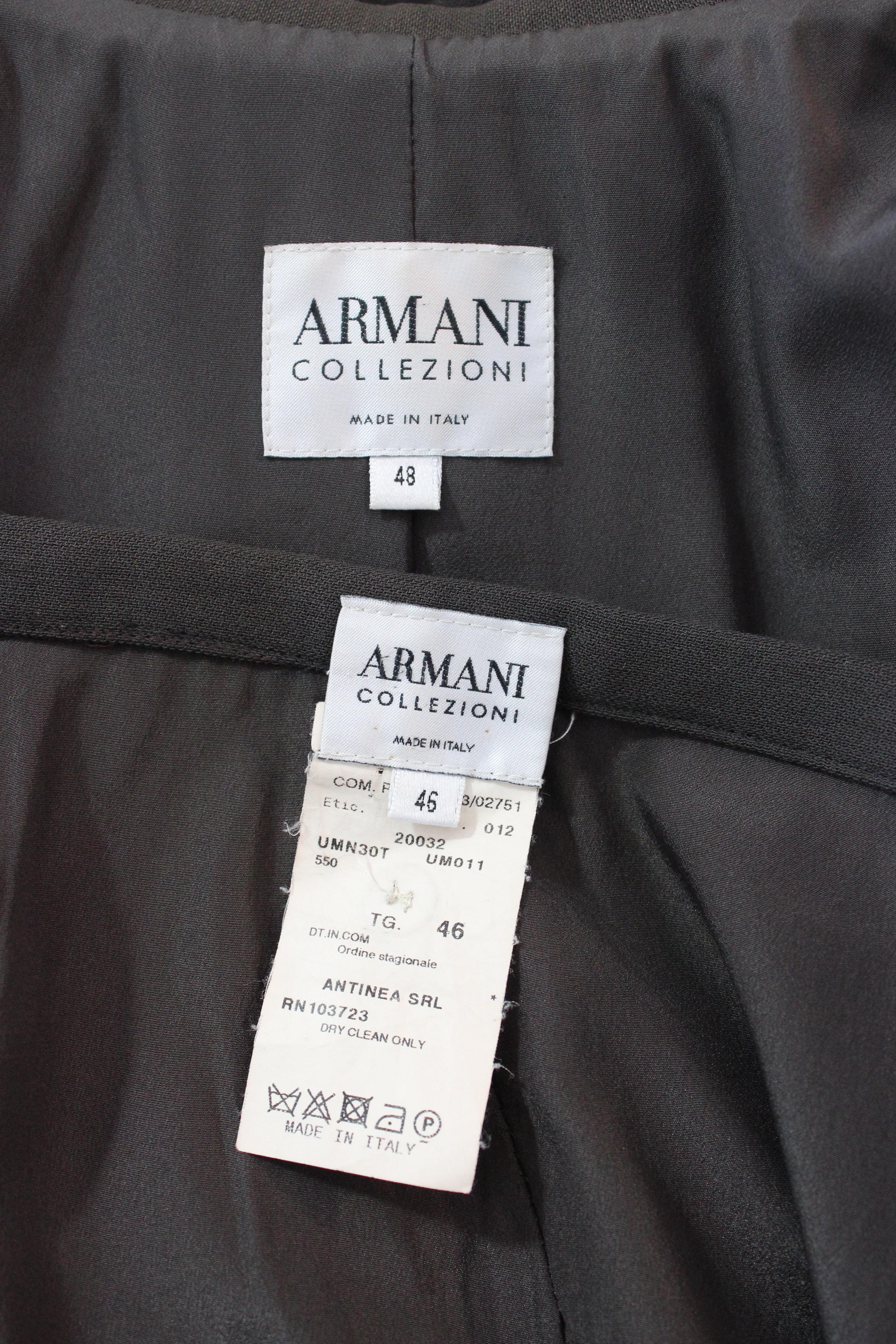 Women's Armani Collezioni Gray Wool Classic Suit Skirt