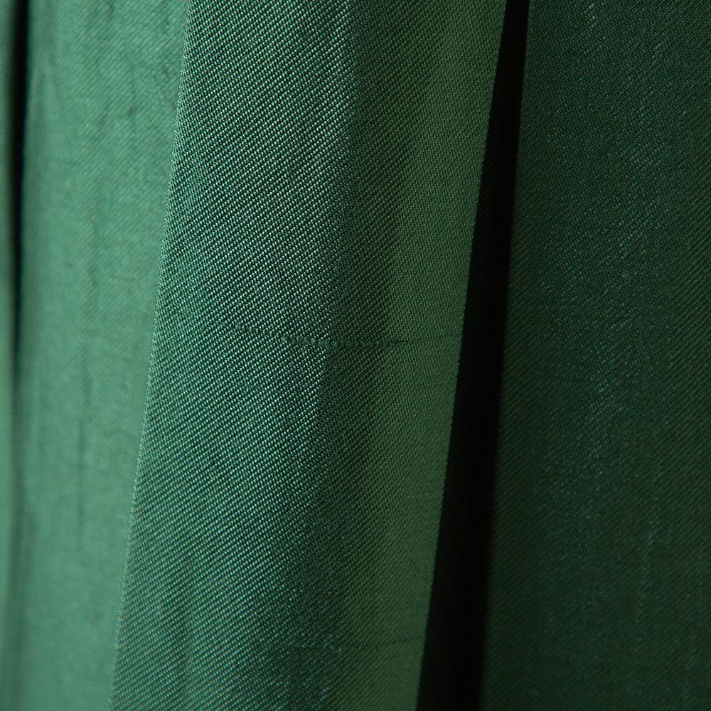 Armani Collezioni Green Cotton Silk Box Pleated Short Dress S In Good Condition In Dubai, Al Qouz 2