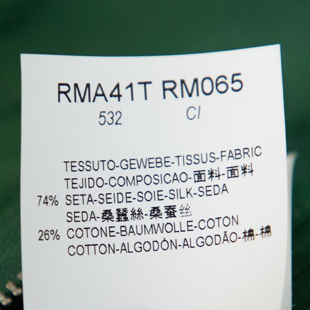 Armani Collezioni Green Cotton Silk Box Pleated Short Dress S 1
