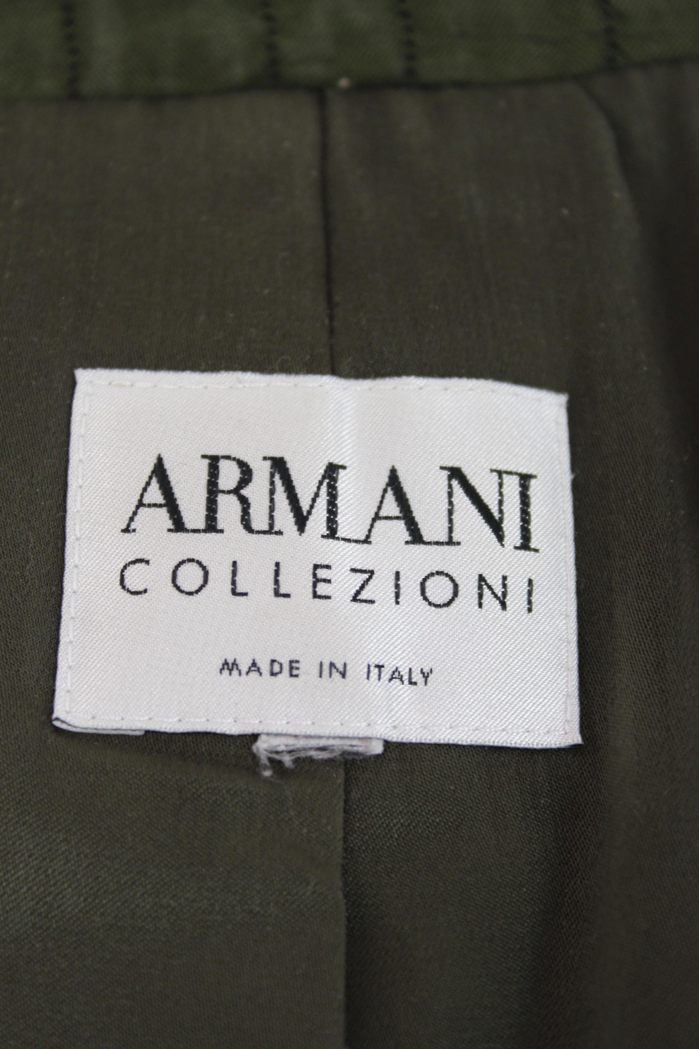 Armani Collezioni Green Quilt Jacket 1