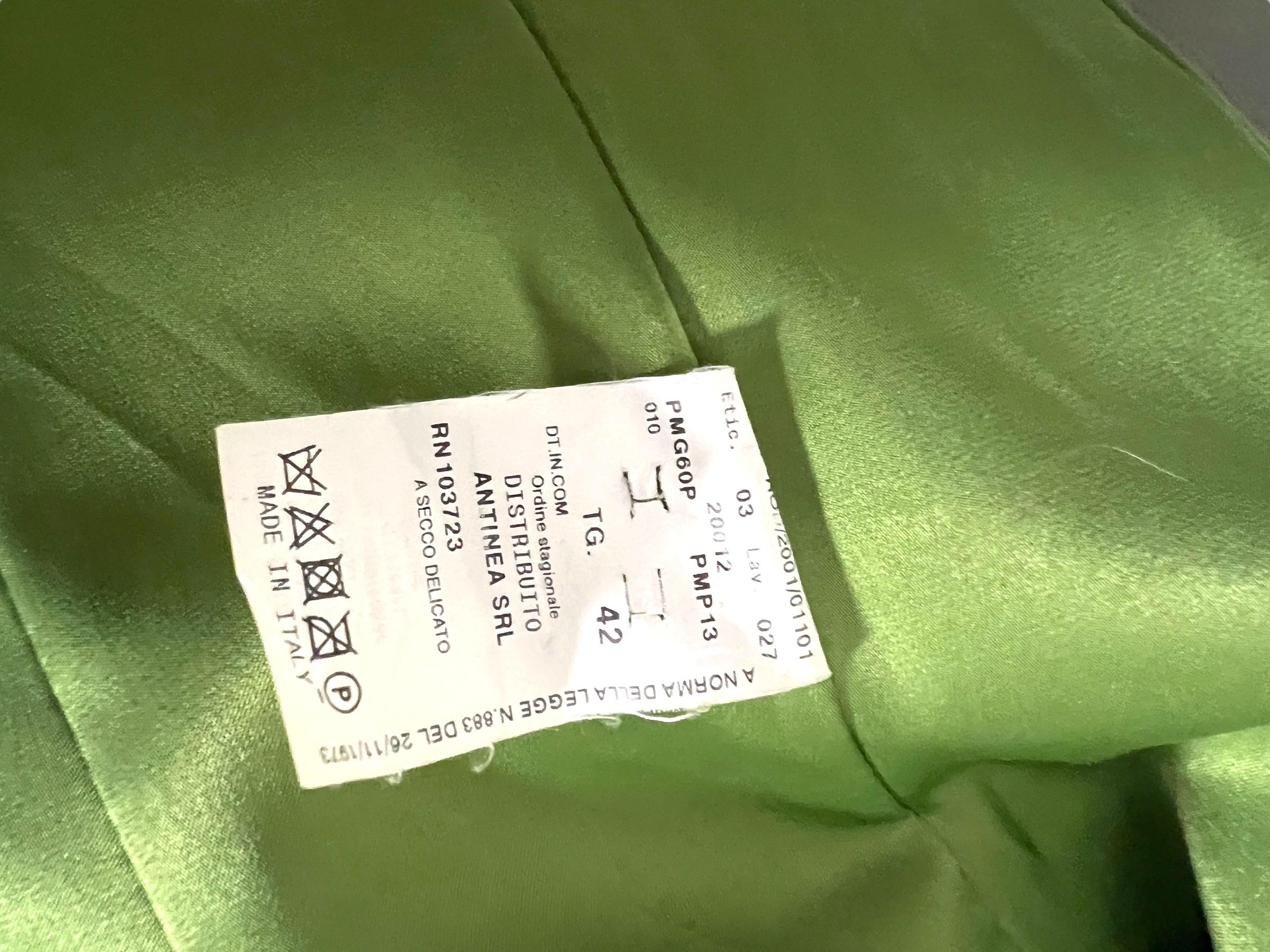 Armani Collezioni Manteau en fourrure de mouton vert, automne/hiver 2001 en vente 4