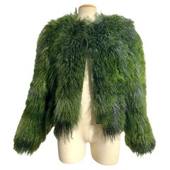 Armani Collezioni Green Shearling Fur Coat, Fall/Winter 2001