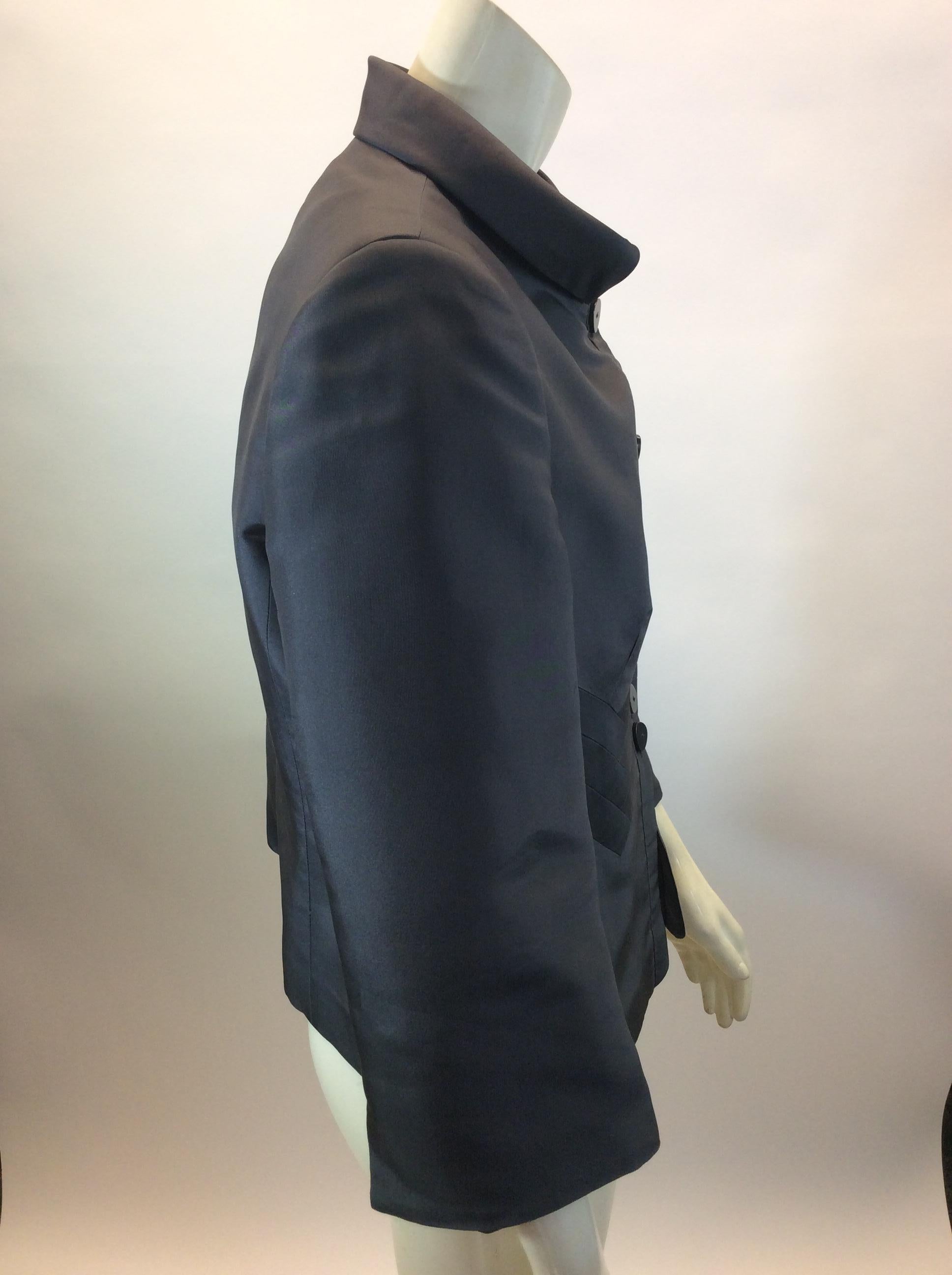 Armani Collezioni Grey Silk Jacket In Good Condition For Sale In Narberth, PA